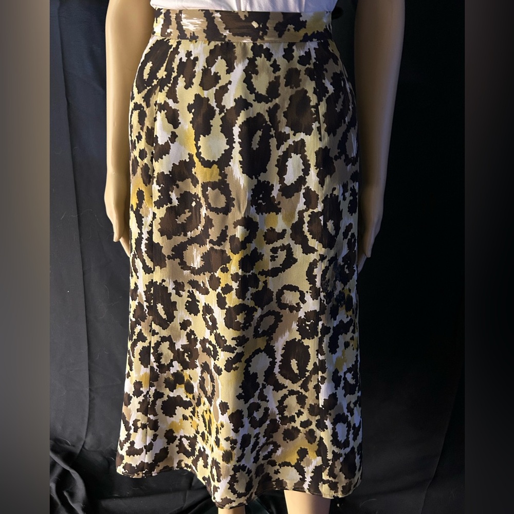 Leopard Print Midi Skirt